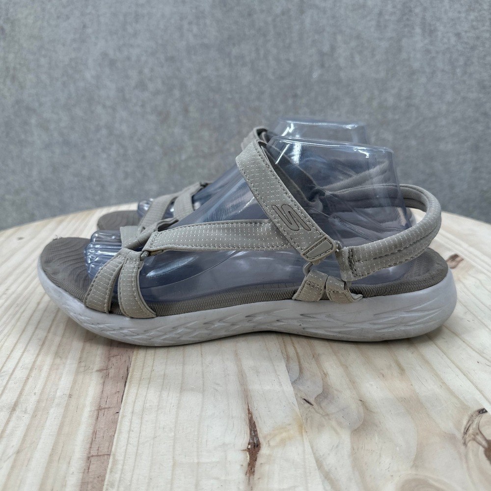 Skechers On-the-Go 600 Brilliancy Women 11 Taupe Sporty Strappy Sandals